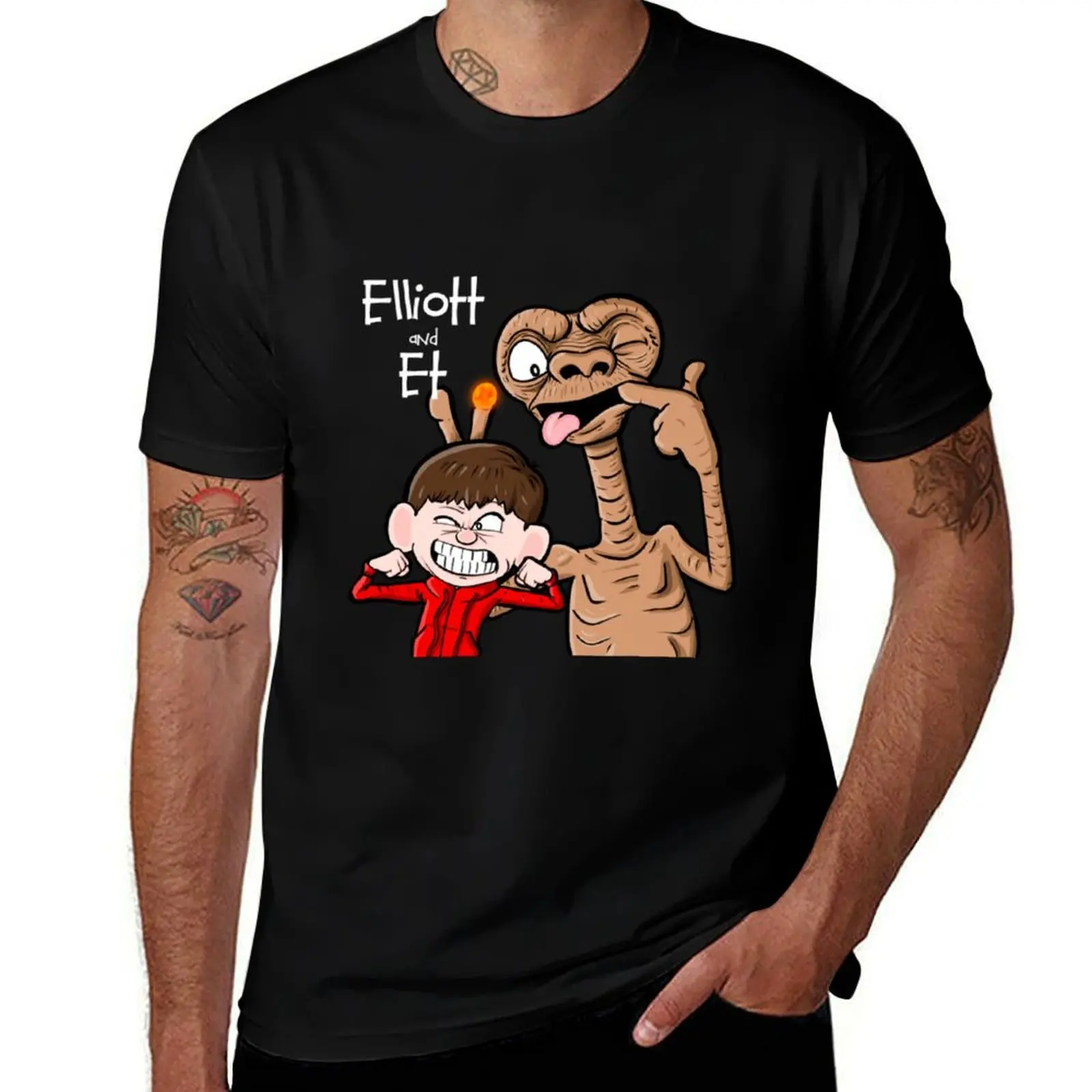 Elliot Pass E.T. Camiseta de Películas de los 80, Regalo Perfecto para Navidad, Talla Grande, Camiseta Deportiva de Secado Rápido