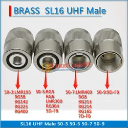 PL259 SO239 UHF Male LMR195 RG58 RG142 RG223 RG400 RG5 RG6 LMR300 RG304 5D-FB LMR400 RG8 7D-FB 9D-FB Cable RF Coaxial Adapter