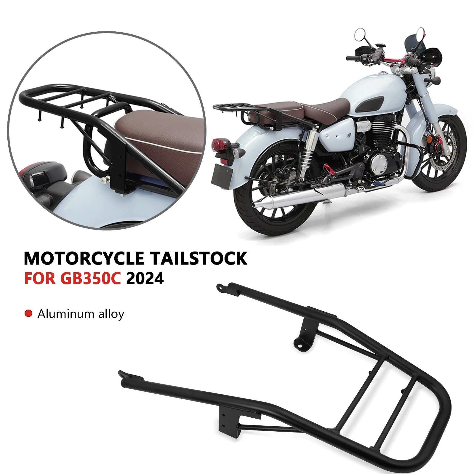 

FOR GB350C GB 350C 2024 2025 Motorcycle Accessories Rear Luggage Rack Carrier Mount Backrest Cargo Holder Tail Box Fixer Bracket