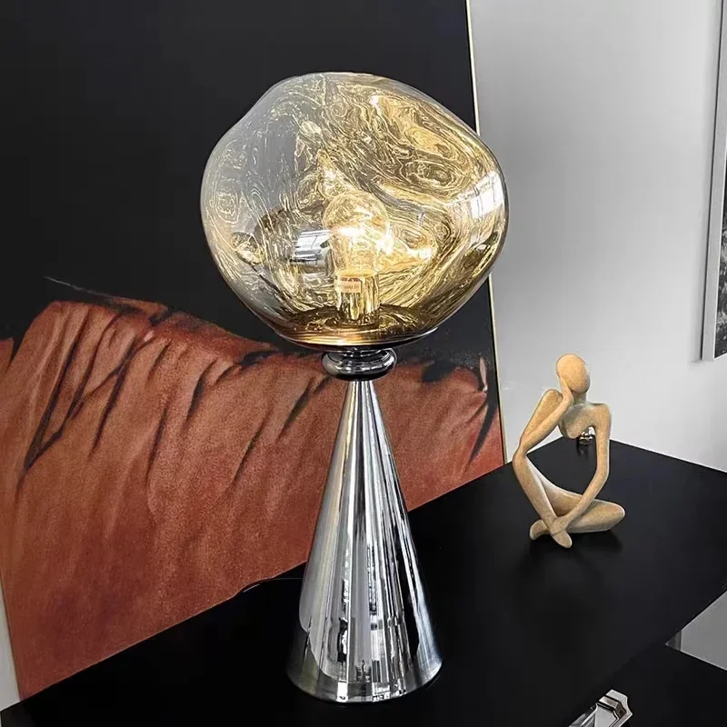 مصباح أرضي أسود لغرفة المعيشة وغرفة النوم مصابيح أرضية زاوية ما بعد الحداثة مع غطاء رمادي دخاني أضواء قائمة مصباح طاولة #4