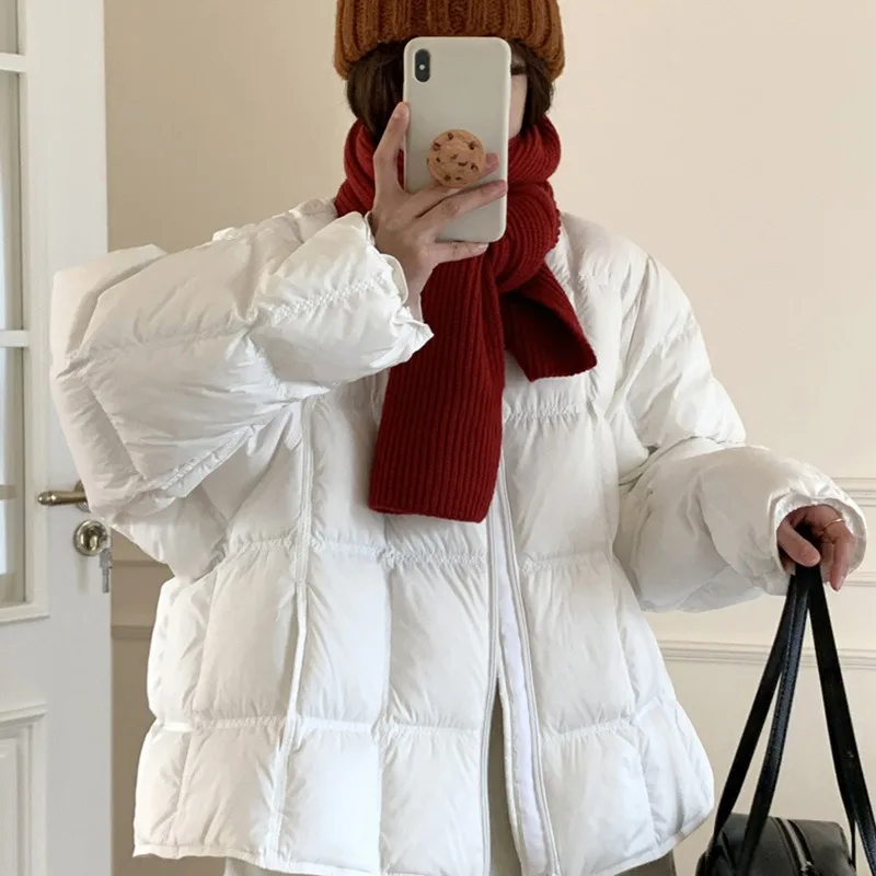 Women's Models Fall Winter Tops Coat Down Jacket Short Warm Retro Simple Comfortable Loose Leisure Fashion Advanced Soft Niche