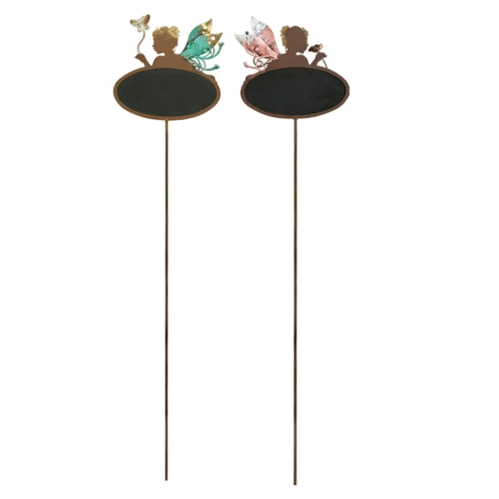 

Metal Fairy Garden Stake Rustic Lawn Ornament Decorative Angel with Wing Yard Art for Lawn Flower Pot Pathway Courtyard Walkway
