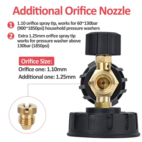 Imagen 2 del producto Lanza de espuma para nieve para lavadora a presión, boquilla de espuma para lavado de coches, fabricante de espuma para Karcher Elitech Daewoo Bort AR Bosche Mac, lavadora a presión