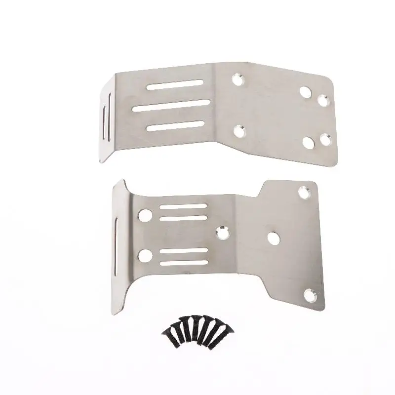 1 conjunto de proteção de armadura de aço inoxidável durável para carro tamiya nxgen dt04 58741 1/10 rc, peças de proteção contra acidentes, acessórios de carro de brinquedo