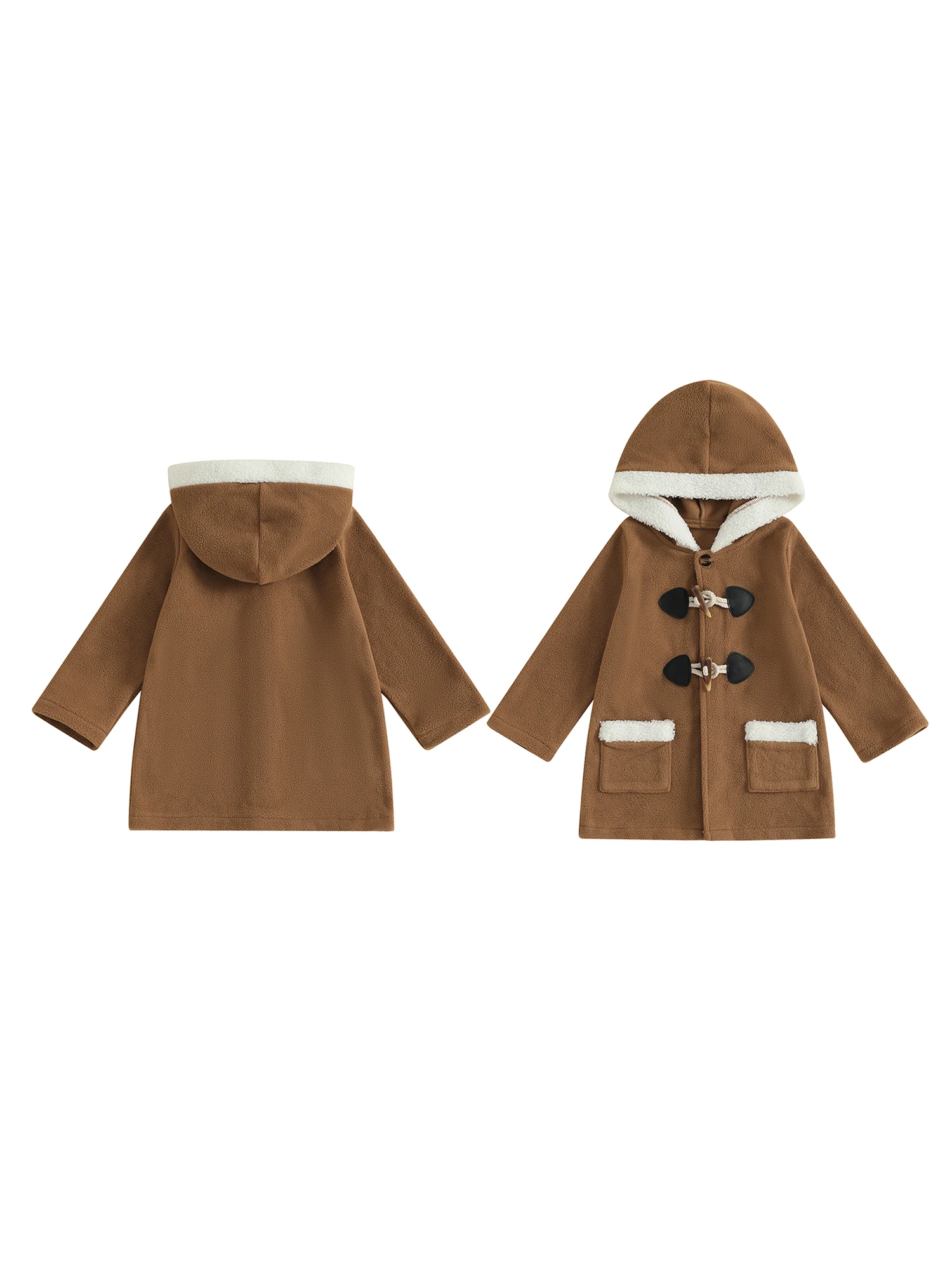 

Women s Winter Coat Warm Hooded Parka with Button Closure and Pockets Long Sleeve Outerwear for Cold Weather