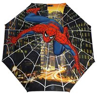 8-Rib Three Fold Auto Umbrella Protection Sun Spider-Man Umbrella American Cartoon Comic Spider Man Folding Compact Umbrellas