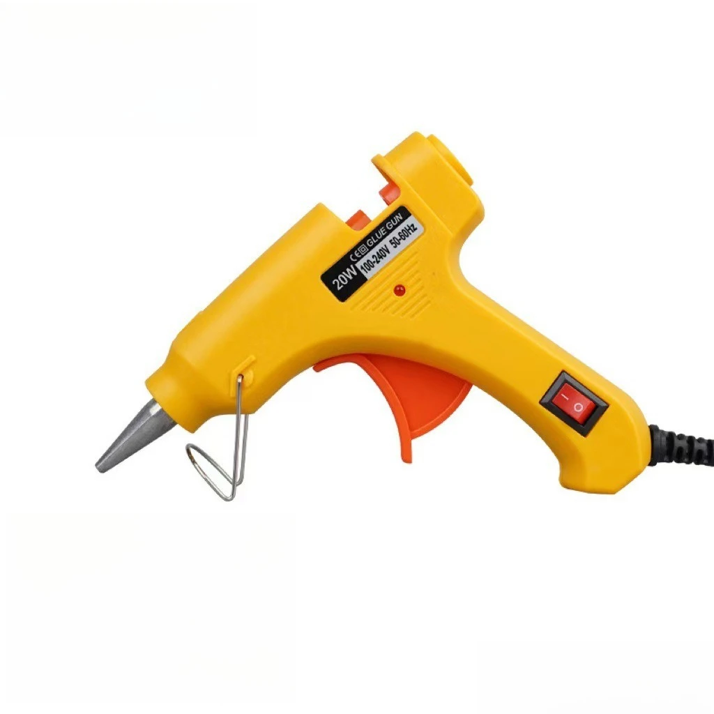 

Hot Melt Glue Gun EU Plug Multi-power glue gun with 7mm and 11mm glue sticks. Handheld hot-melt gun that is not hot to the touch