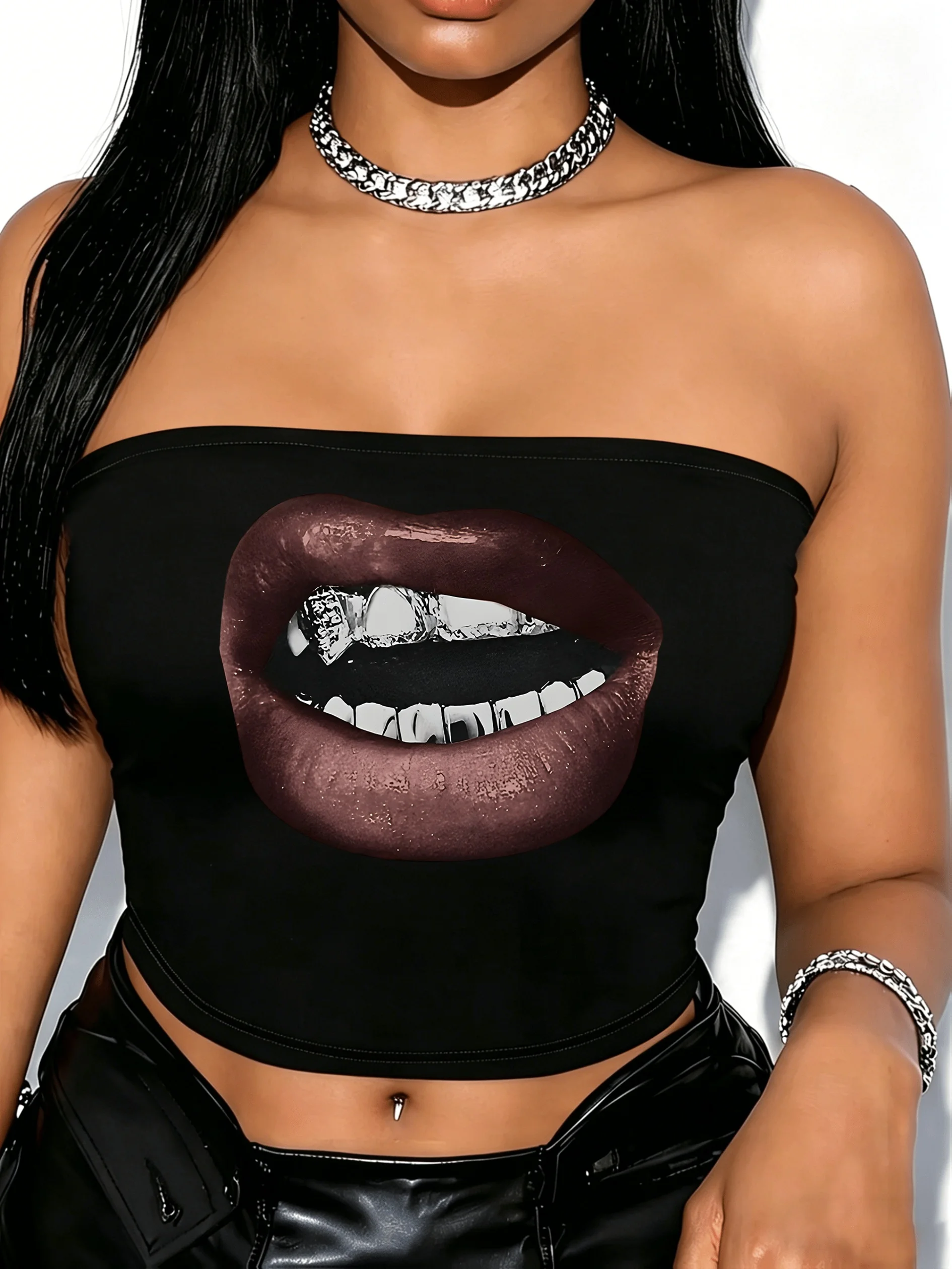 Pipe Bending Spring - Y2k Retro Y2K Red Lips Printed