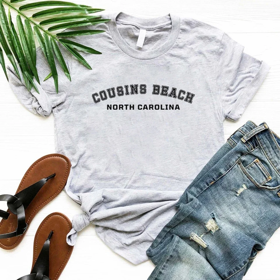 Cousins Beach T-Shirt Summer I Turned Pretty Tops Team Conrad Shirts Women Short Sleeve Summer Beach O-Neck Casual Cotton Tees