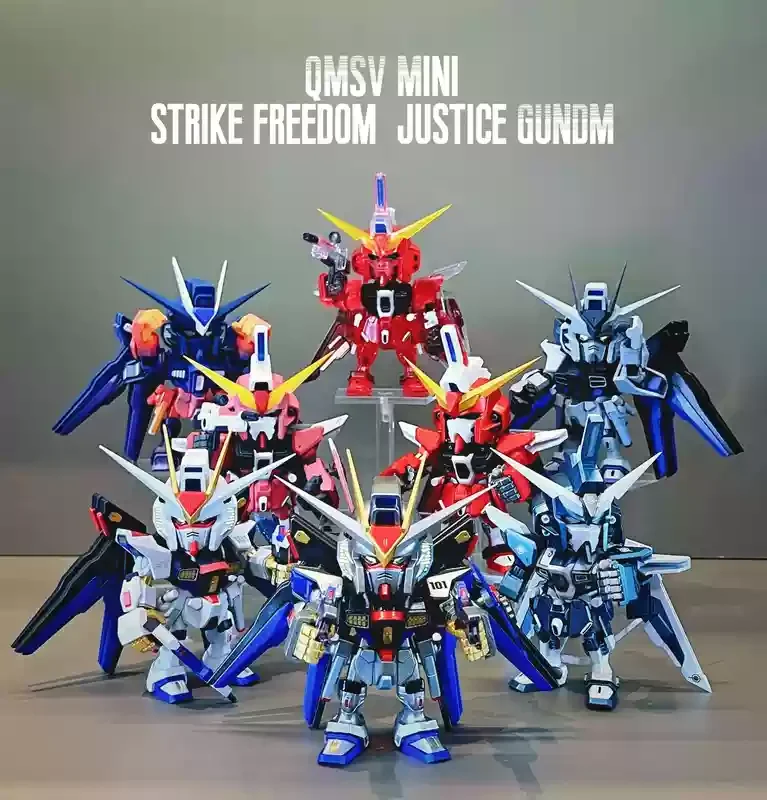 

Bandai Qmsv Mini Strike Freedom Infinite Justice Seed Gundm Blind Box Series Figure Model Trend Toy Ornaments Birthday Gift