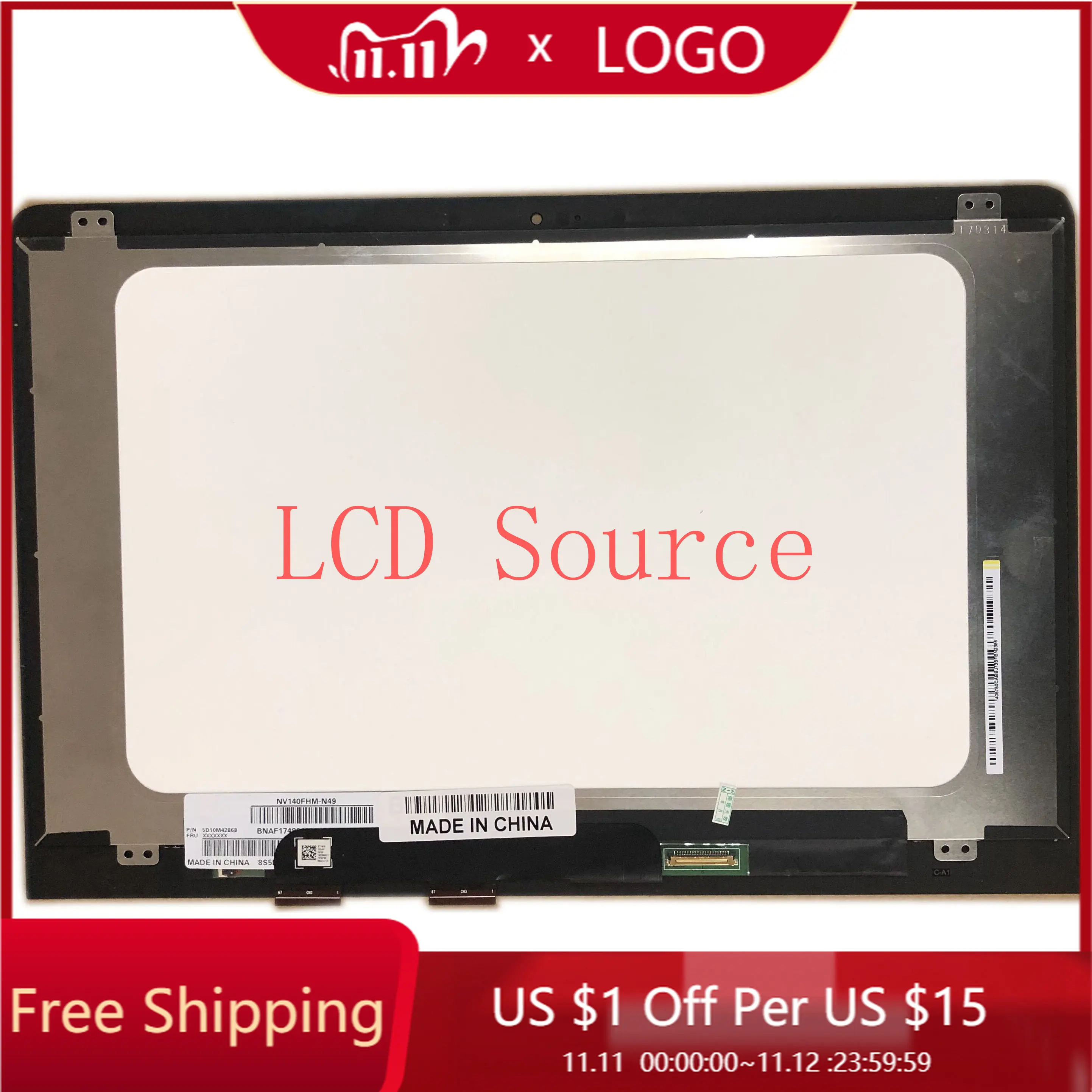 NV140FHM-N49 для Asus VivoBook Flip 14 TP410UA TP410U TP410 ЖК-ЭКРАН стекло сенсорный дигитайзер в сборе 14,0 дюймов