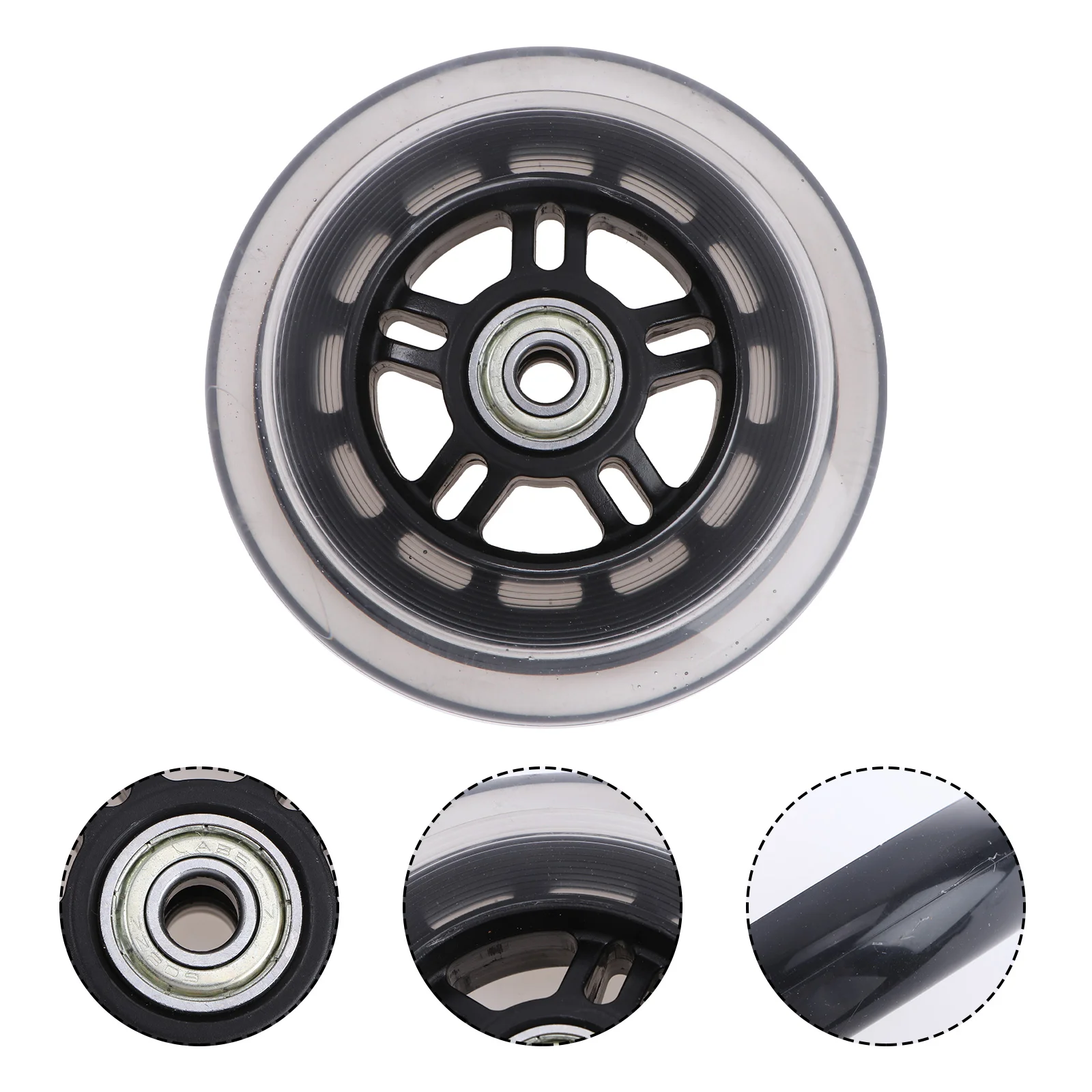 4 Pcs Spare Scooter Wheels Transparent High Elastic Parts Wear Resistant Suitcase