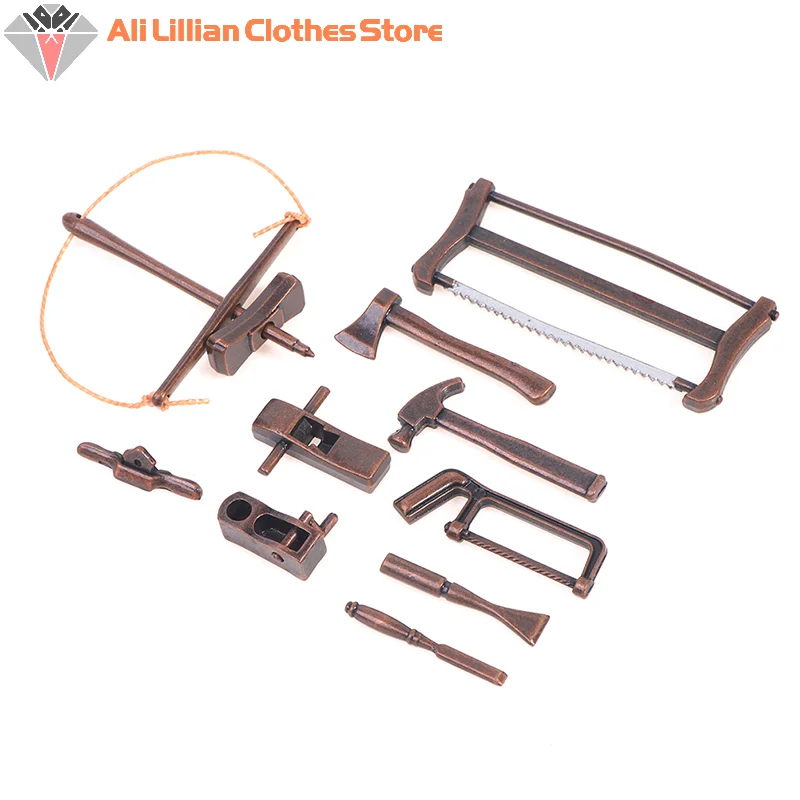 ⭐ GORĄCY ❗   1 Zestaw Miniaturowych Narzędzi Naprawczych w Skali 1/12 do Domku dla Lalek, Model Symulacyjny, Zabawki do Dekoracji Domku dla Lalek, Akcesoria Miniaturowe