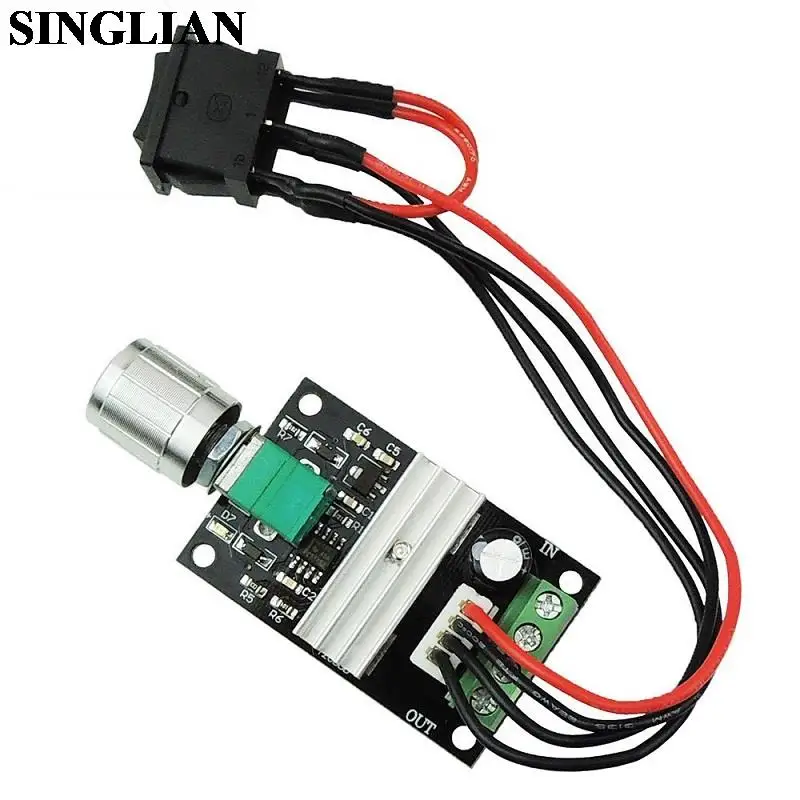 PWM DC Motor Speed Controller Governor 6V12V24V 3A Speed Regulating Switch Module Forward Reverse Rotation With Switch Function