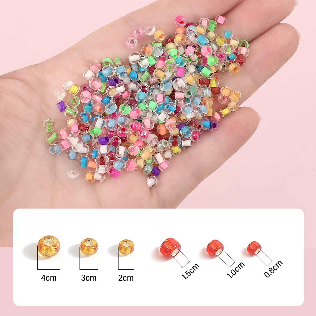 2/3/4mm Transparent Glass Rice Beads For Artware Decoration Necklace Bracelet DIY Jewelry Making About 15g/bag 150/500/1000pcs