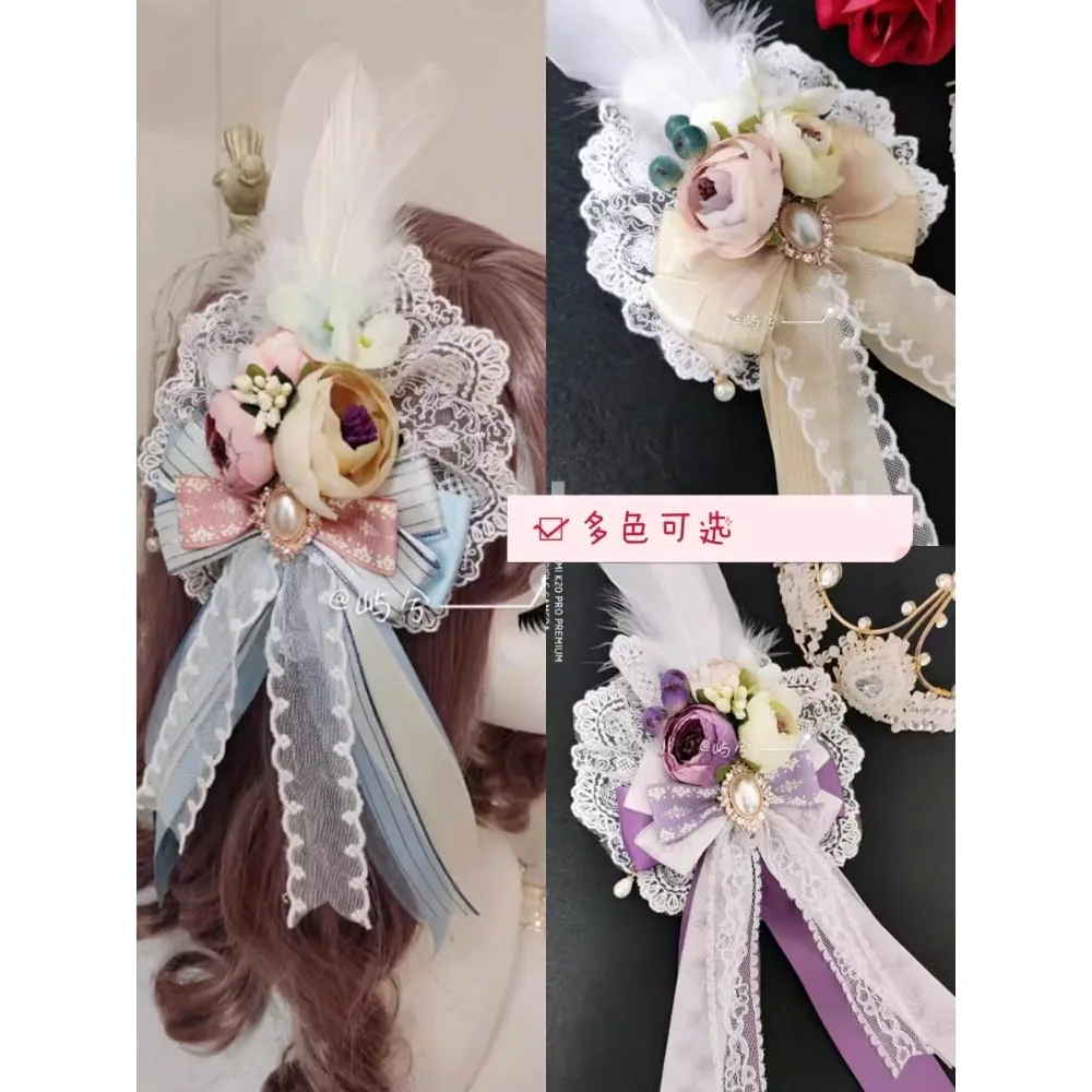 

Original Lolita Vintage Flower Hairpin Lolita Jewelry Tea Party Accessories Hair Accessories Rhinestone Hair Clips for Women