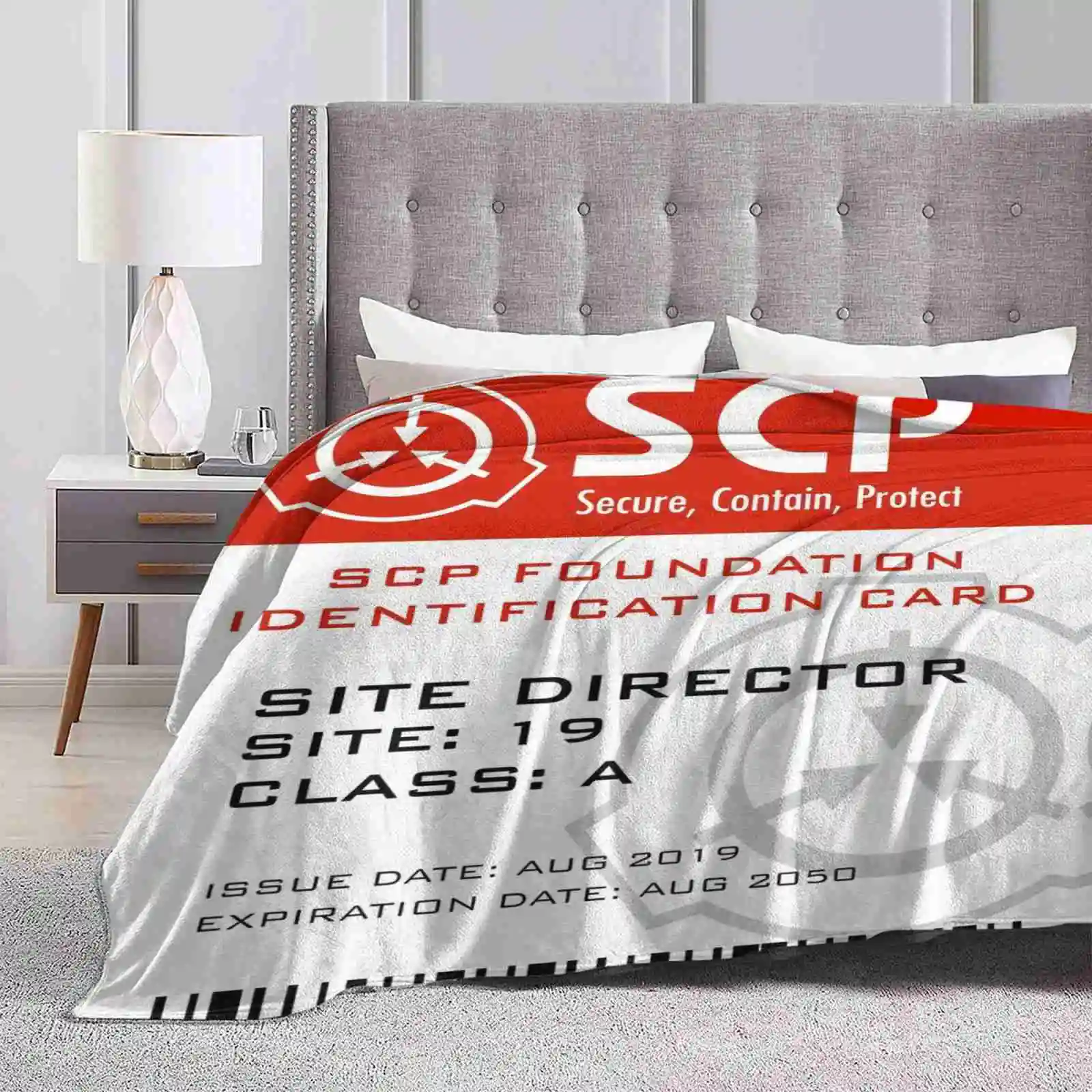 

Scp Foundation Site Director Badge Fashion Soft Warm Throw Blanket Foundation Site Director 19 Class Level Logo Emblem