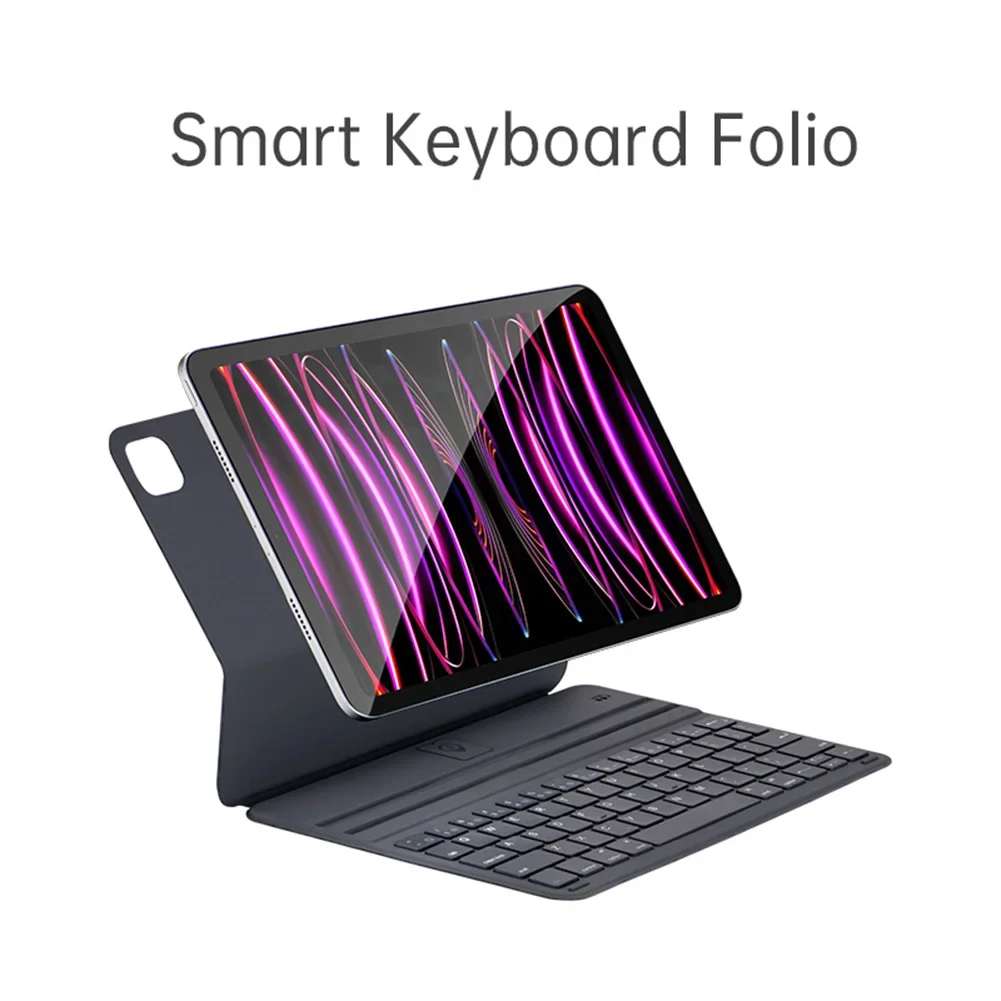 Funda Folio para teclado inteligente, cubierta portátil para iPad Pro 11, iPad Air 11 2024, iPad 10 Air 4 5 10,9 pulgadas