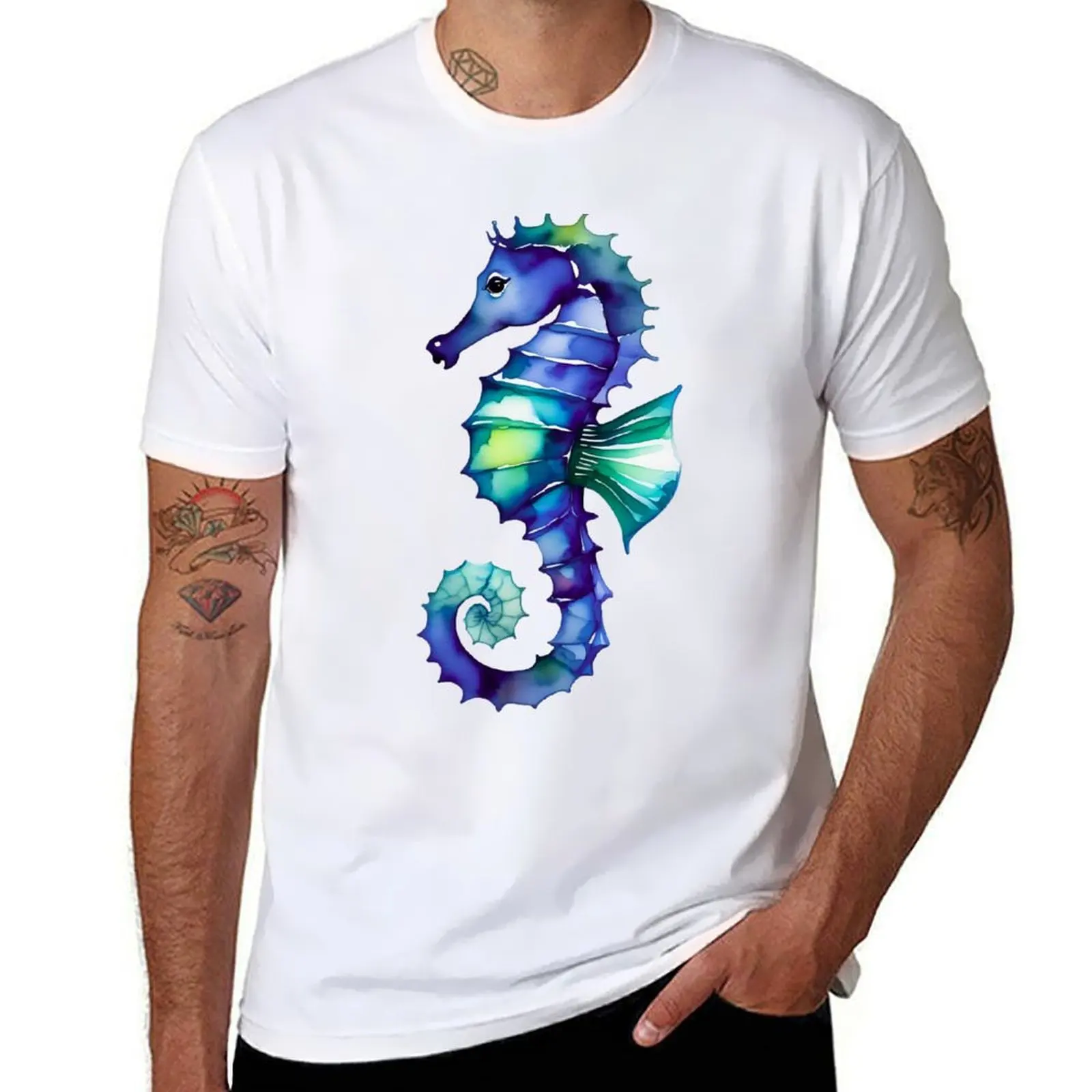 

T-Shirt shirts t man soft man Seahorse cotton anime 2 t for shirts shirts cotton t for man