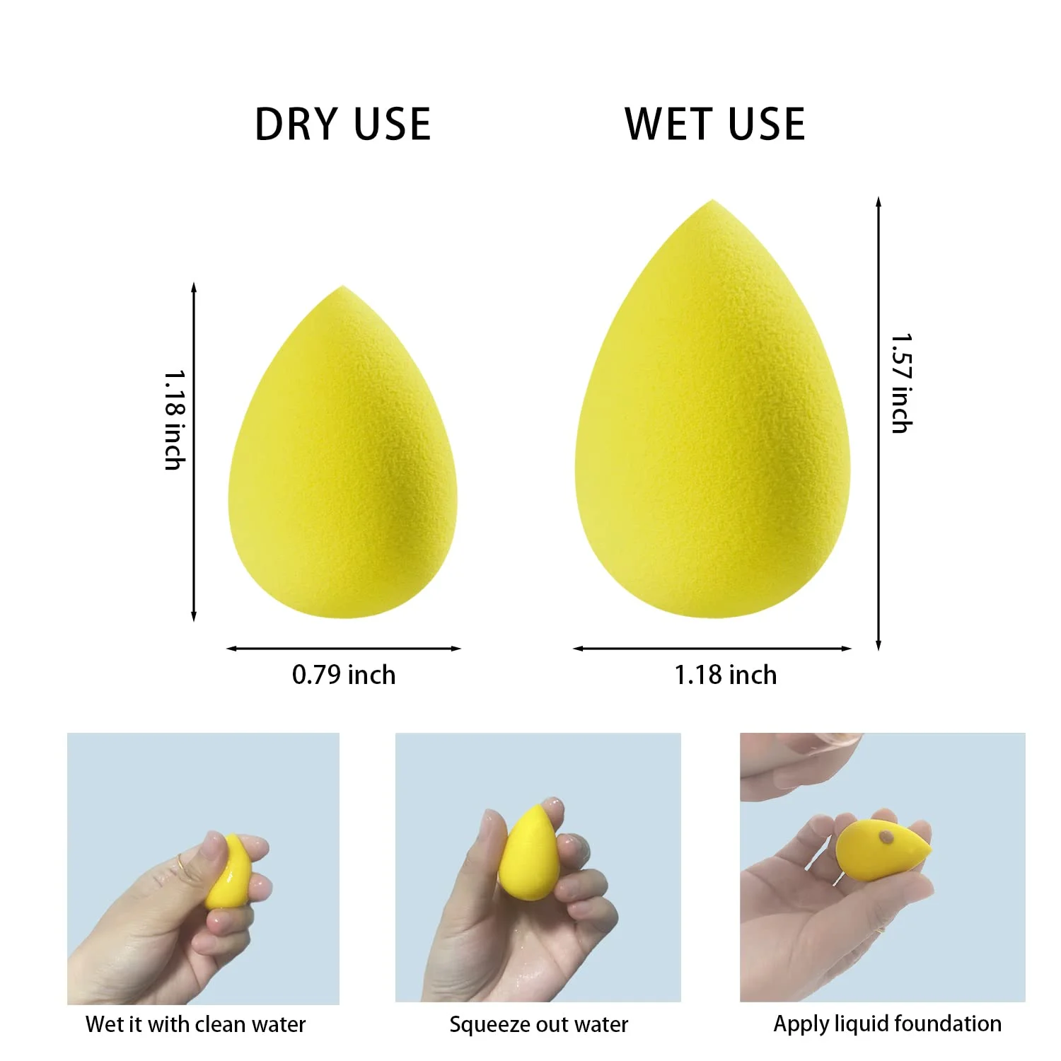 5 pcs Mini Makeup Sponge Blender Set for Foundation, Powder, Concealer and Eye Shadow  Beauty Tool makeup free shipping