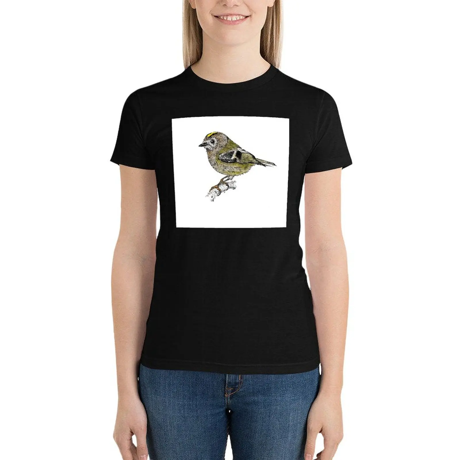 

Pretty Little Goldcrest T-Shirt animal print shirt for girls female summer tops t-shirt dress for Women plus size sexy
