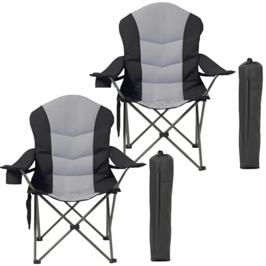 

Oversized Camping Chair Heavy Duty- Portable Folding Chair Cup Holder and Waterproof Phone Case for Adults Beach Hiking Backyar