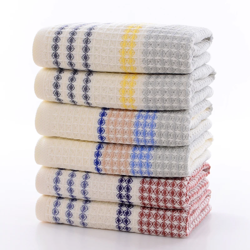 70x140cm addensato 100% cotone asciugamano da bagno Premium a righe Waffle asciugamano per bambini casa super-morbido assorbente non spargimento