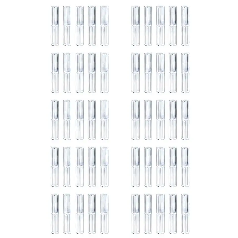 Leading-50Pcs Clear Acrylic Pencil Case, Reusable Pen Gift Box Empty Plastic Pen Storage Container Pencil Packaging Box Set