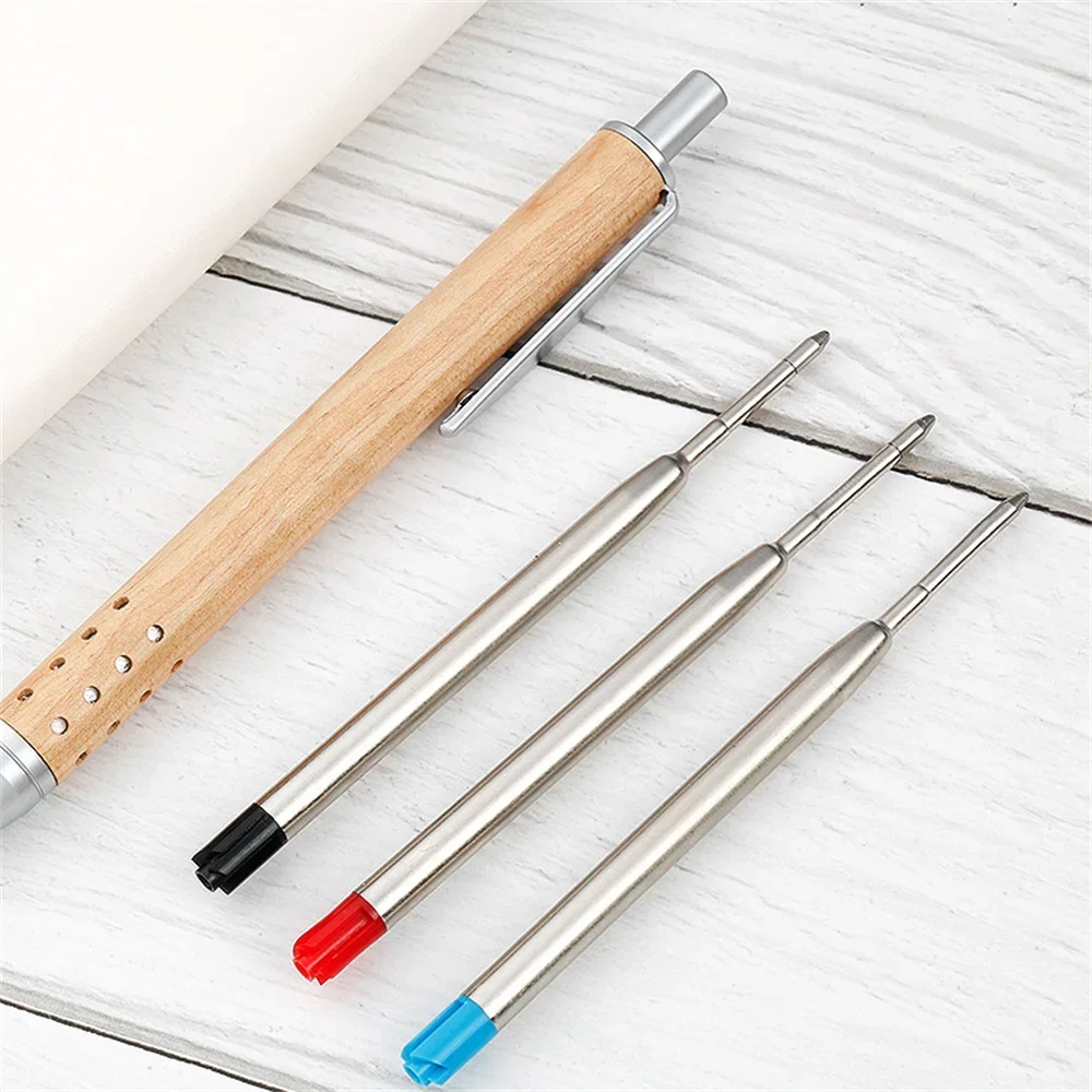 Creative Ballpoint Pen Refill For Parker Pens Medium Point L:3.9 In Black Blue Red Ink Rods G2 Metal Refill Writing Stationery