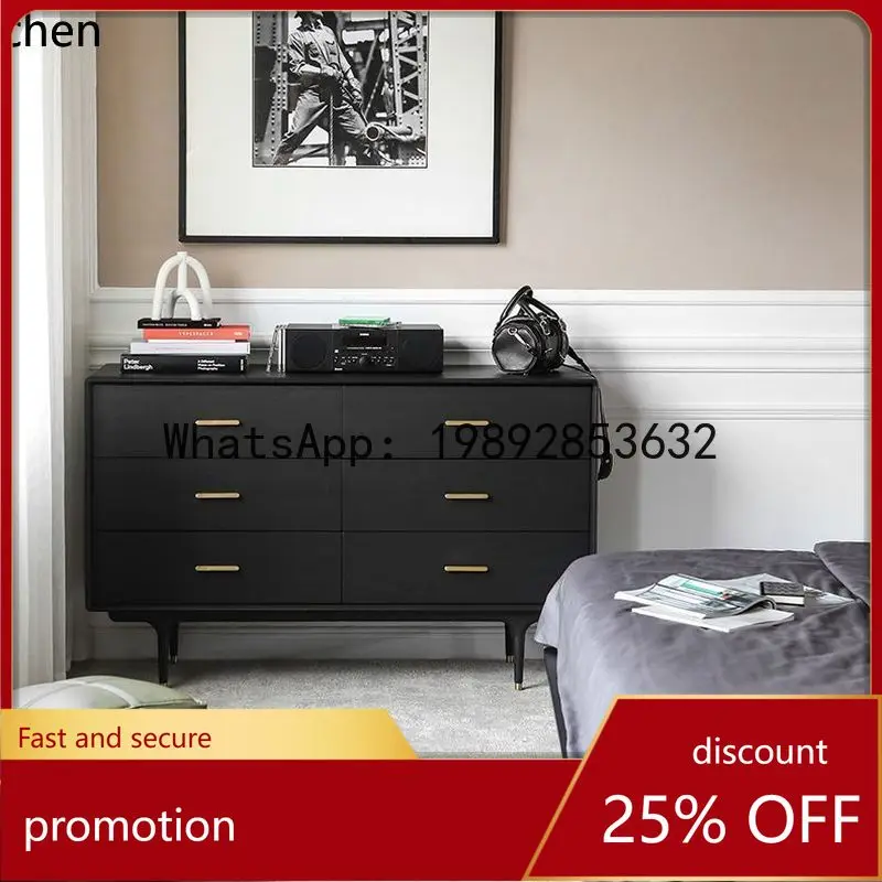 

YFY solid wood six-chest cabinet living room locker drawer storage cabinet