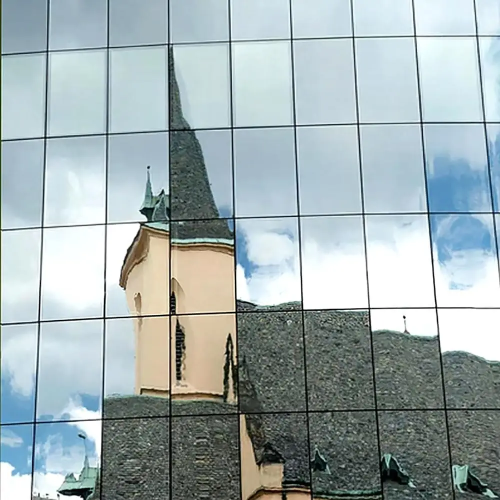 S03 Highly Reflective Mirror Window Film for Daytime Privacy and Sun Control, Silver Dark 36in x 14ft