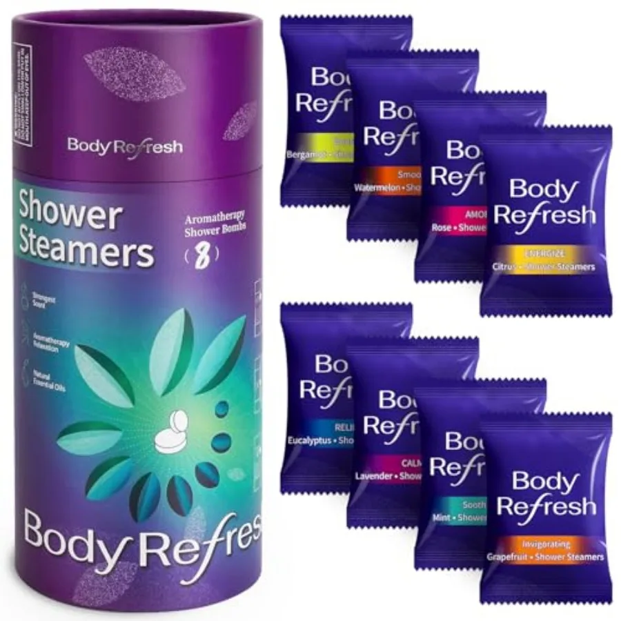

Shower Steamers Aromatherapy 8 Pack - Shower Bombs with Natural Essential Oils, Gifts for Women Mom Wife Men, Birthday Gifts fo
