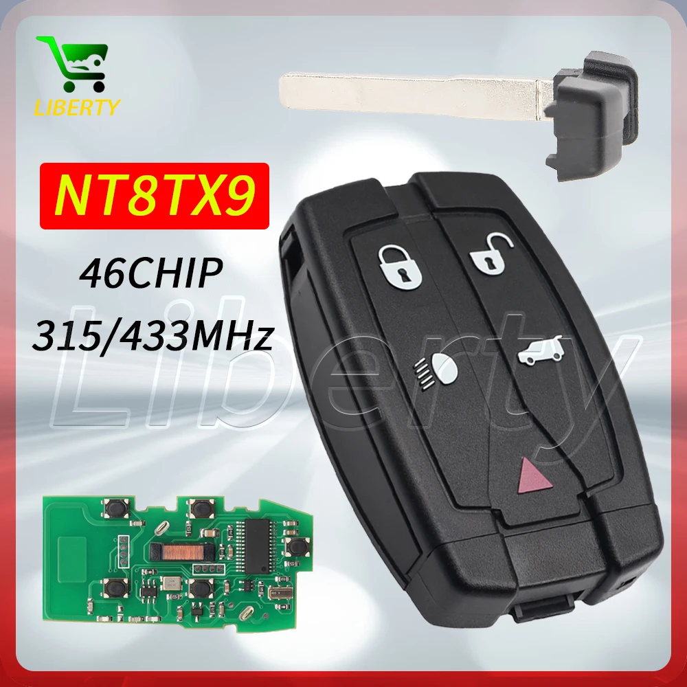

Liberty 315MHz/433MHz ID46 Chip Smart Remote Car Key for Land Rover LR2 Freelander 2 2009 2010 2011 2012 Key Fob NT8TX9 NT8-TX9