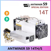 ANTMINER S9 BTC Miner hashrate 14Th/s 1250W with Bitmain PSU Bitcoin ASIC BTC BCH Than Antminer S9i S9K S9 SE