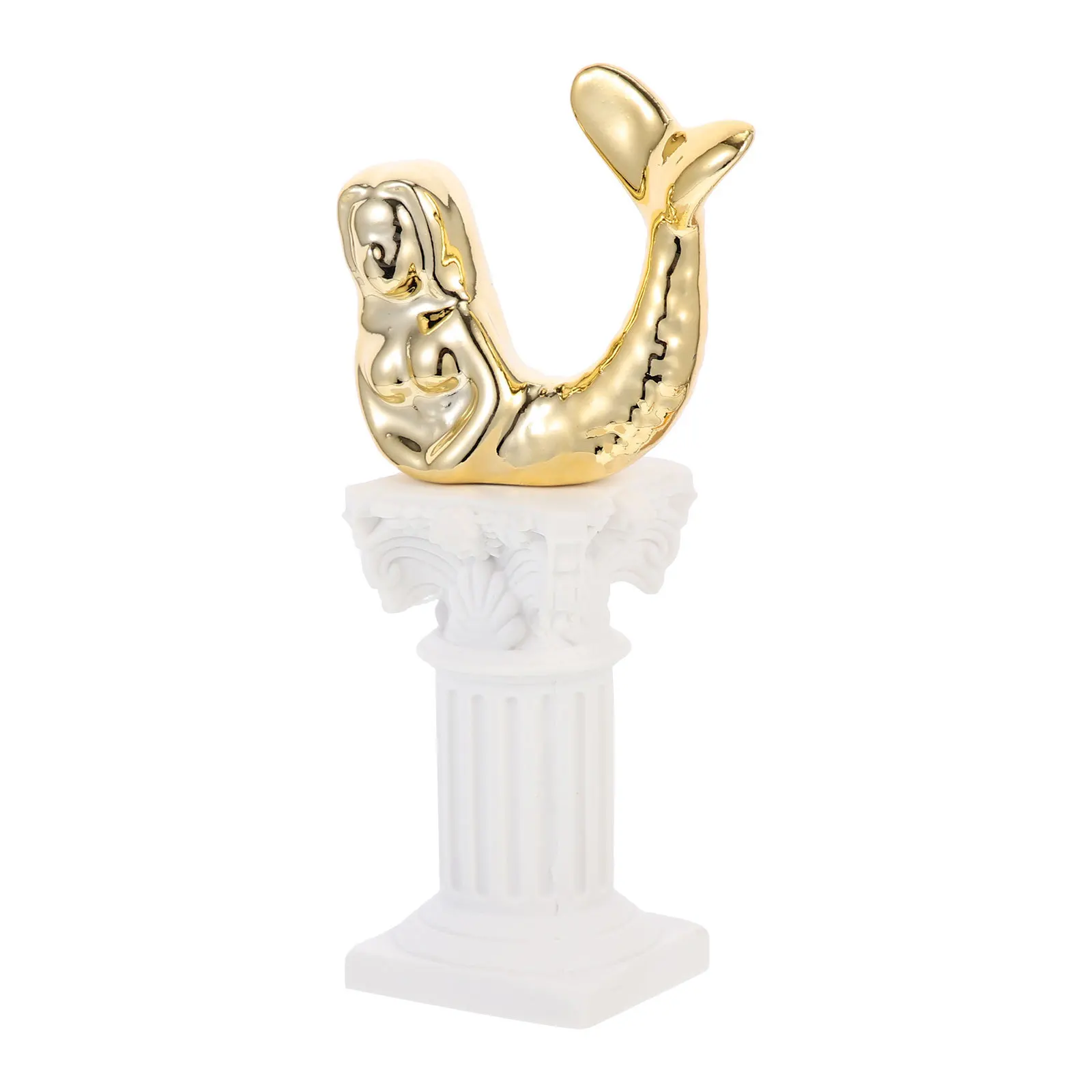 

1Set Mini Roman Pillar Animal Statue Decorative Column Sculpture for Home Balcony Garden Animal Figurine Unique Roman Pillar