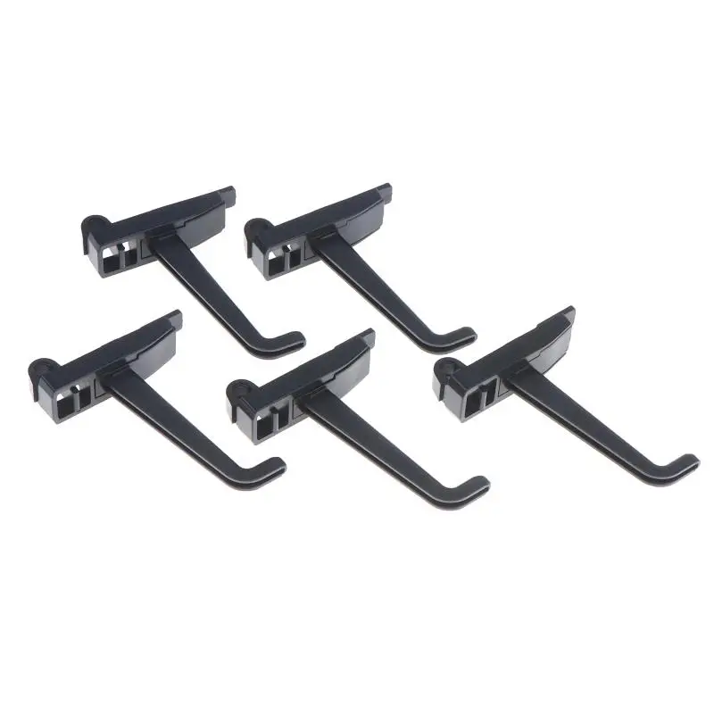 10Pcs Space Saving Square Hole Pegboard Hooks Heavy Duty Wall Mount Utility Hooks For Garage Tool Storage Rake Shovel