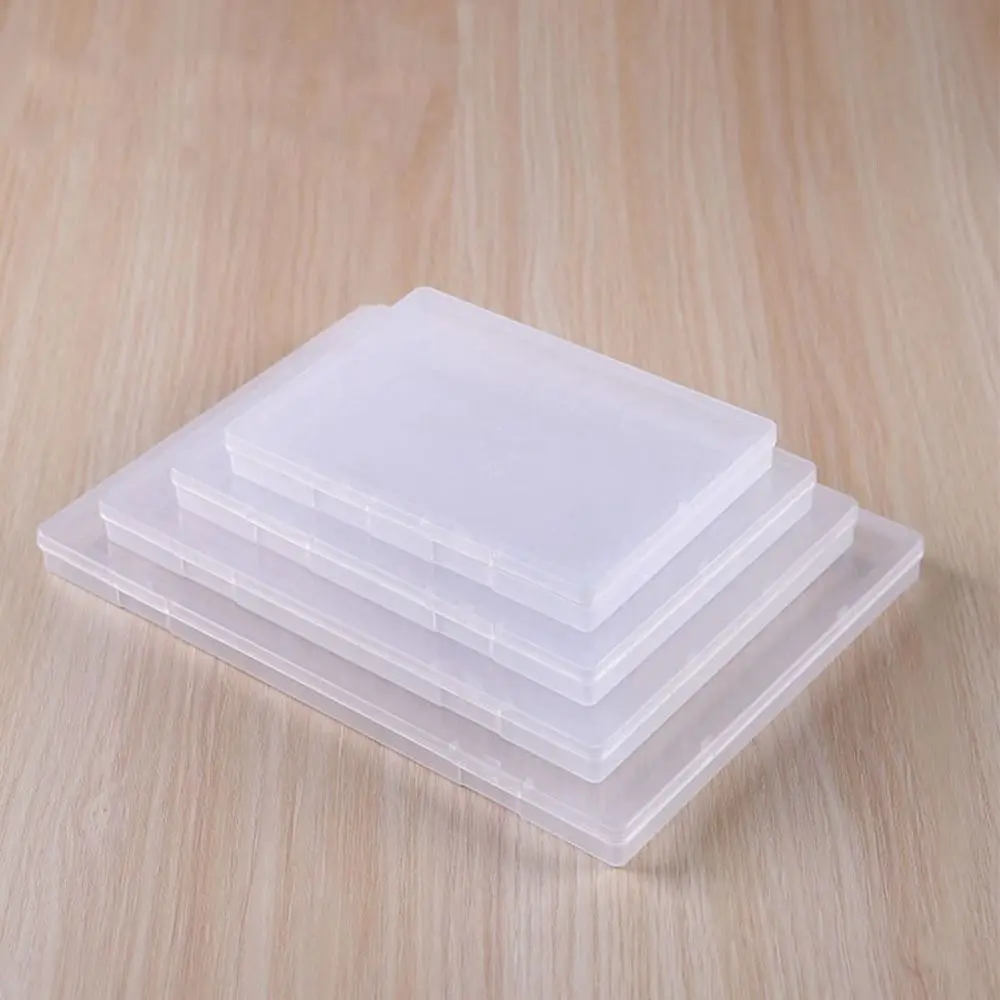 Transparent Storage Box Square Plastic Jewelry Beads Container 4 Sizse Small Items Case Packing Boxes Sundries Organizer