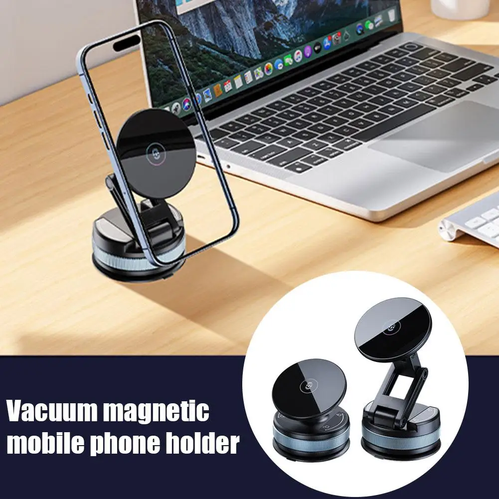 Staffa magnetica per adsorbimento sottovuoto per auto 360 °   Smartphone o telefono con supporto mobile girevole sopra U7L0