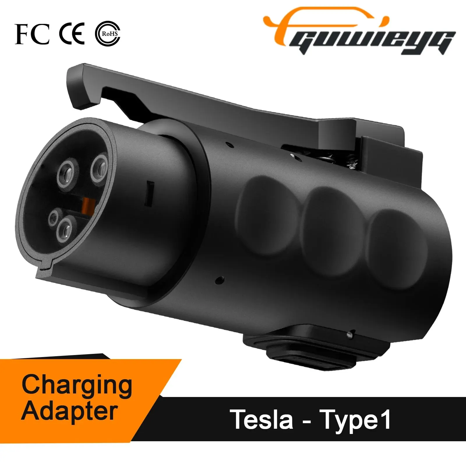 GUWIEYG NACS to J1772 Adapter Fit for Tesla Charger 80A Max Compatible for Tesla To J1772 Adapter EV Charger Adapter