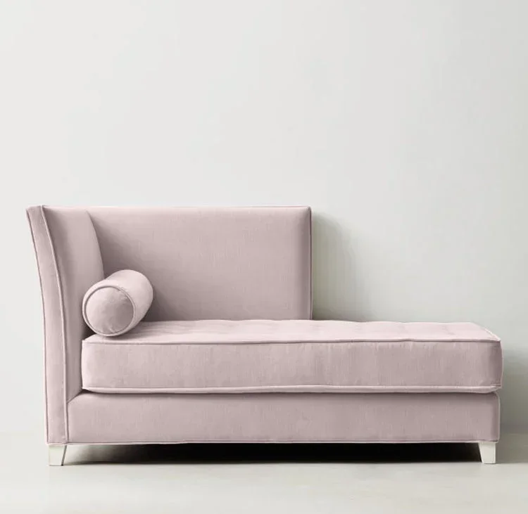D178   rural fabric concubine sofa chair concubine couch solid wood high back leisure sofa chair