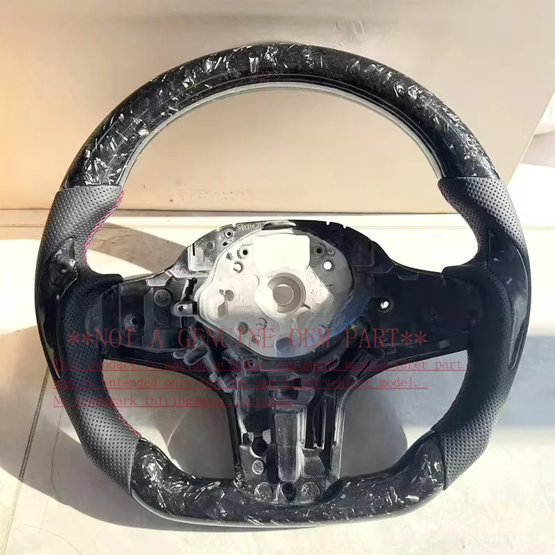 For BMW G Series Sport Forged Carbon Fiber Steering Wheel Horn Cover With Patch For G20 G28 G30 G38