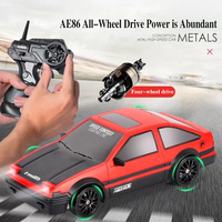 4WD High speed RC Drift Car Remote Control AE86 Model 4x4 Racing RTR Radio Truck Vehicle Toys Gifts for Boy Girl Children Adult