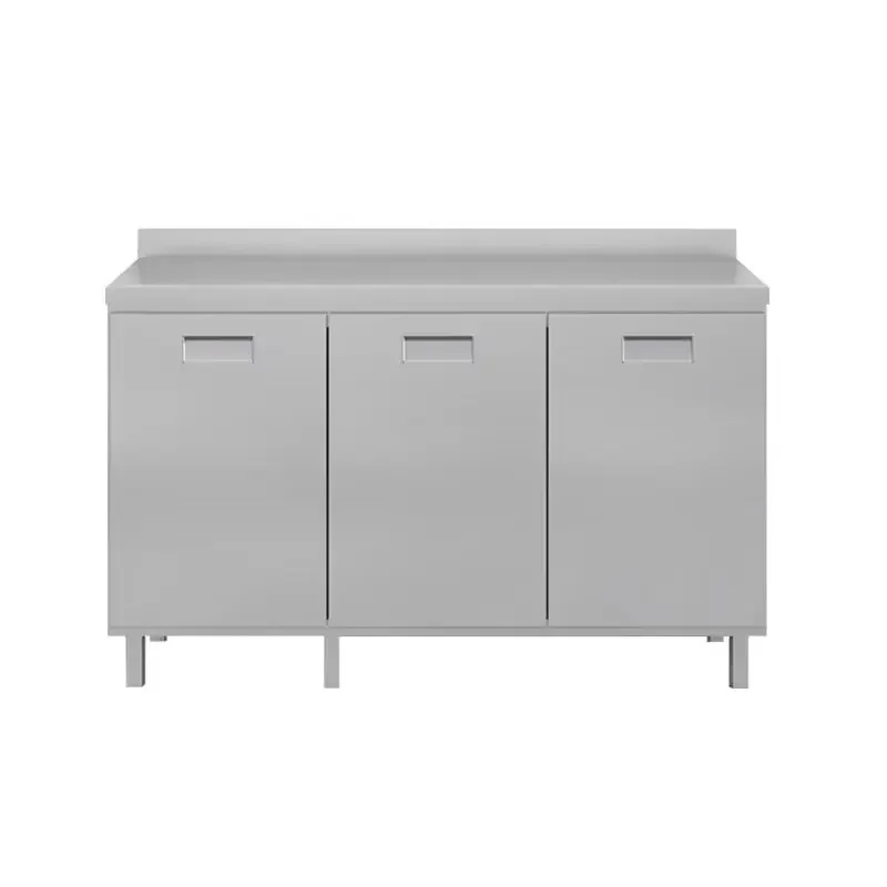 304 stainless steel kitchen cabinets, simple stove integrated, household and rural storage