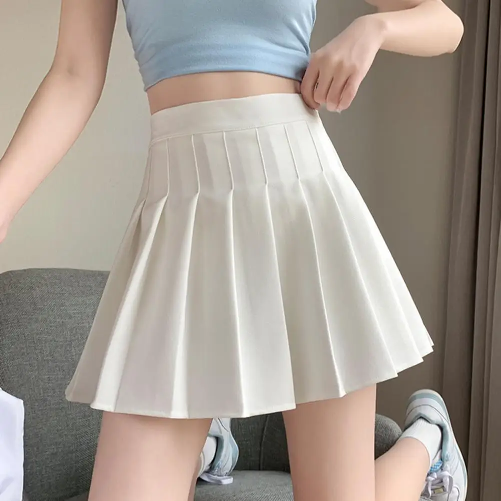 Sweet Young Style Women Uniform Skirt Soft Women Uniform Skirt Pure Color Summer Mini Skirt Women Garment