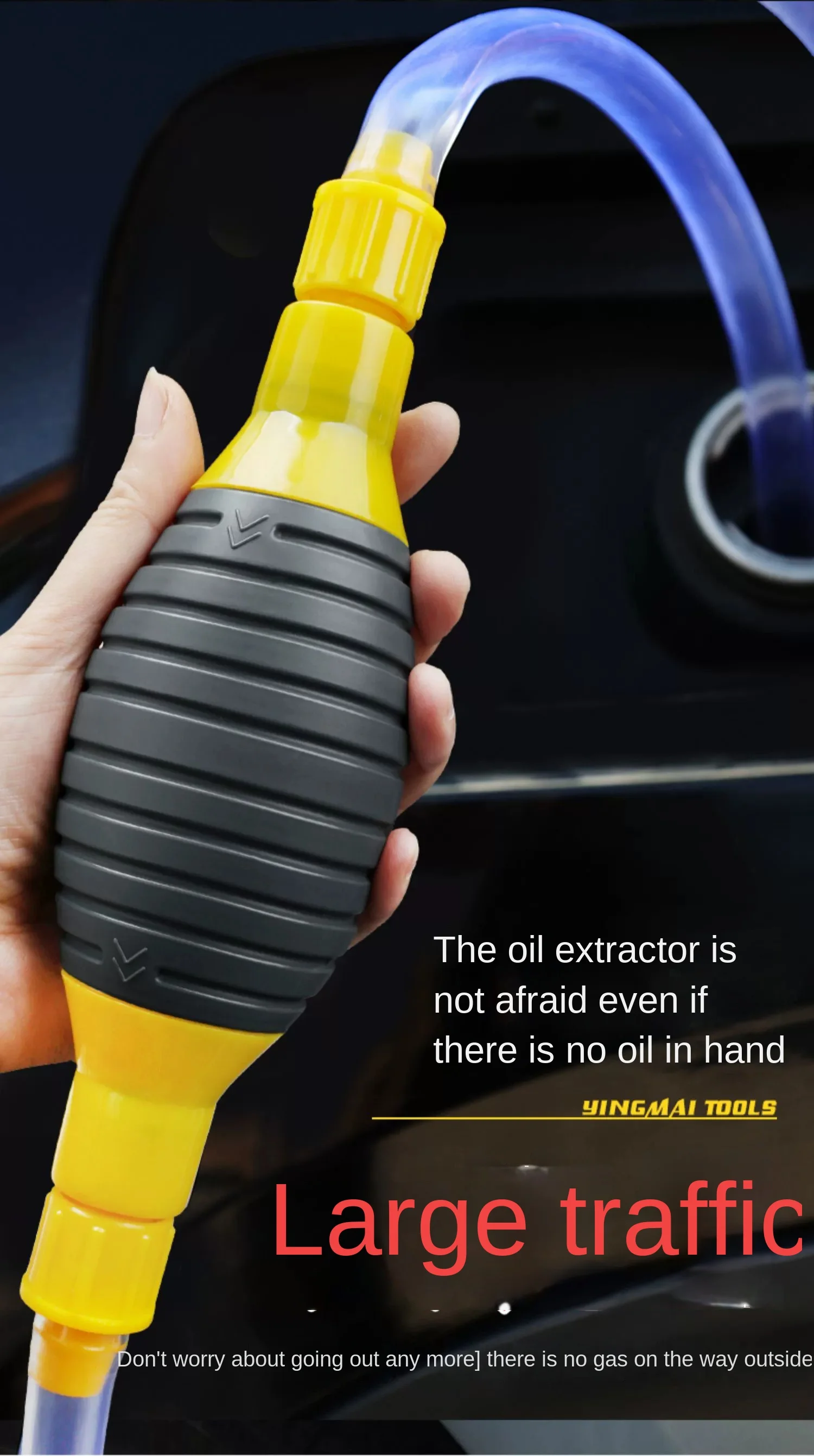Handkraftstoffpumpe, Auto-Kraftstofftank-Saugpumpe, Öl-Transferpumpe, Benzin-Diesel-Flüssigkeits-Handpumpe, Kraftstoffspargerät für Benzin – Detail 5
