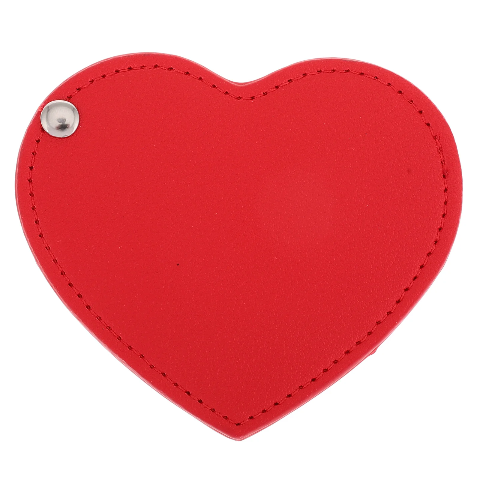 Mini Heart Compact Makeup Mirror PU Cover Portable Portable Pocket Mirror for Travel Camping Daily Use