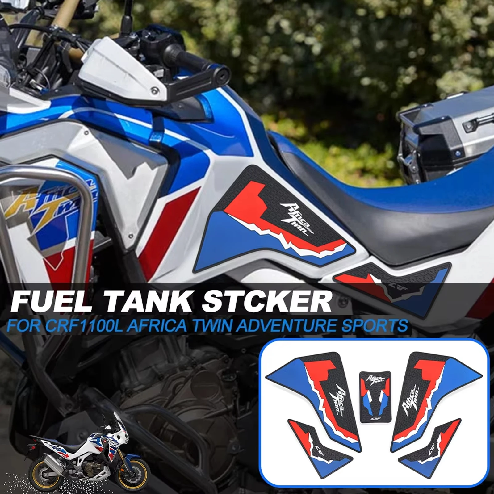 

For CRF1100 L Africa twin adventure sports DCT 2020-2025 Motorcycle Tank Traction Pad Anti Slip Sticker Gas Knee Grip Protector