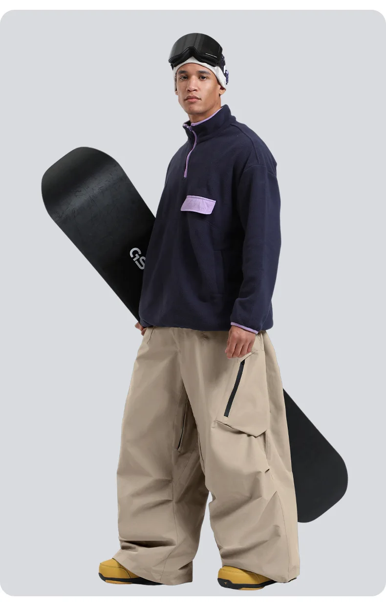 Gsou Snow Herren- und Damen-Snowboardhose, wasserdichte, winddichte Skihose, Thermo-Winter-Arbeitskleidung, lockere Passform, Outdoor-Sportbekleidung – Detail 8