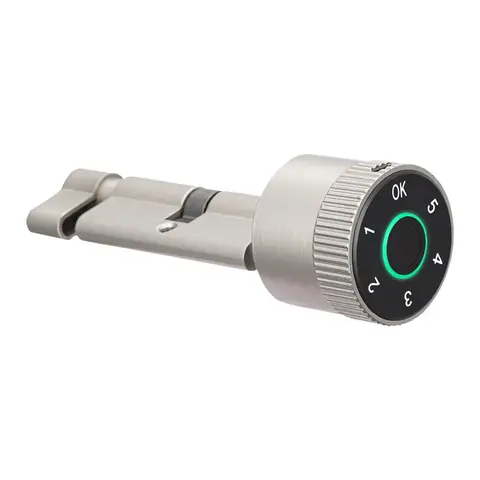 NAIERDI Cilindro serratura elettronica intelligente App Tuya Impronta digitale Password Sblocco Aggiornamento per serrature meccaniche Sicurezza domestica