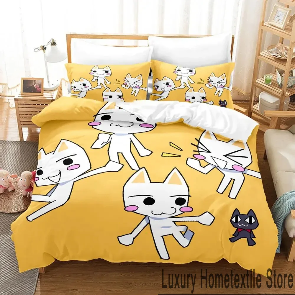 3D Print Toro Inoue Anime Doko Demo Issyo Bedding Set Boys Girls Twin Queen King Size Duvet Cover Pillowcase Bed boys Adult